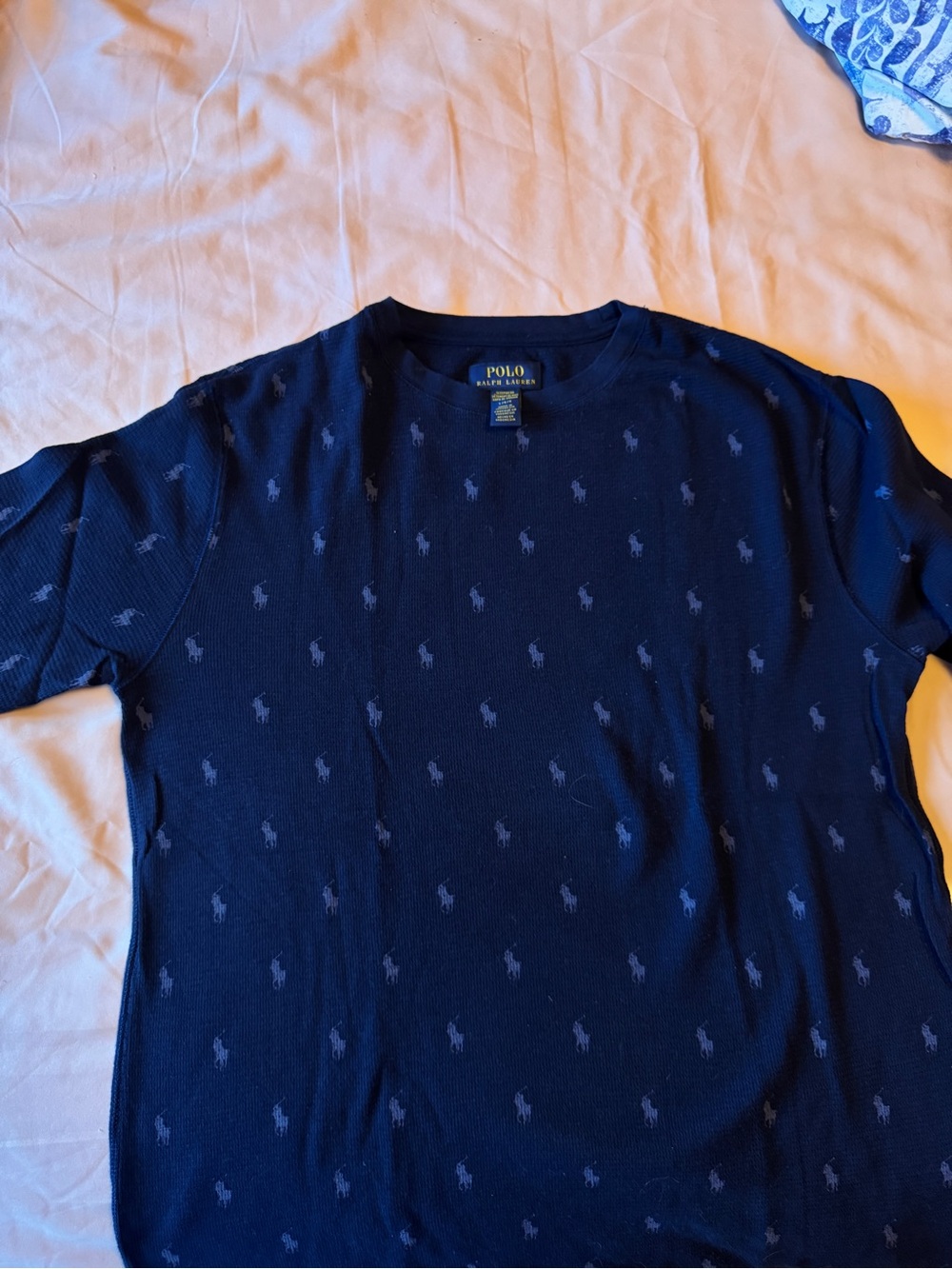 Polo by Ralph Lauren Navy Long-Sleeve Logo Tee